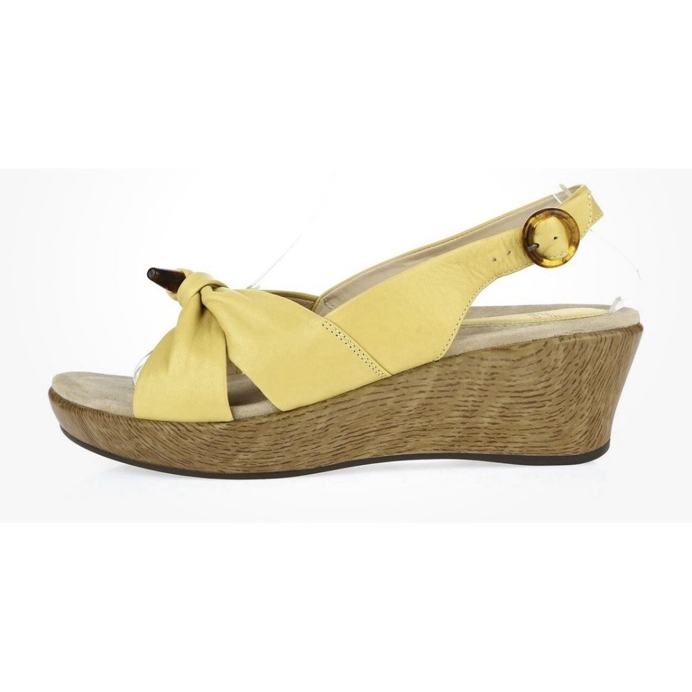 Dansko Yellow Knot Leather Wedge Sandals